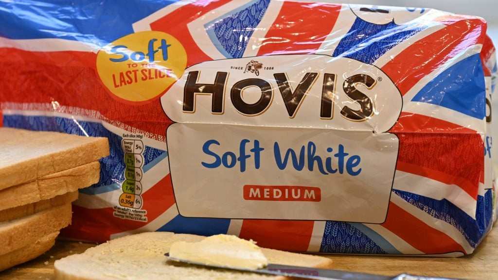 A Hovis soft white sliced loaf of bread on 1 February 2024 in Leigh on Sea, United Kingdom