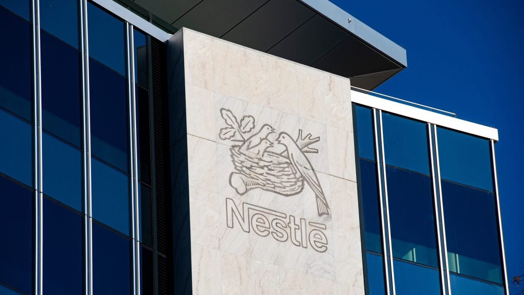 A Nestlé sign at the company's headquarters in Vevey, Switzerland, 13 December 2020